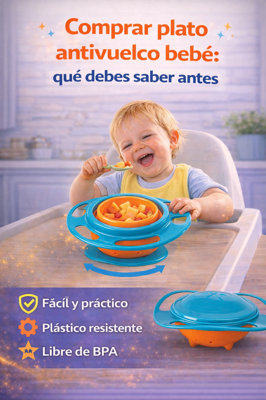 Comprar plato antivuelco bebé: qué debes saber antes